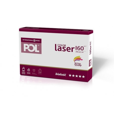 KSERO PAPIER POLEFFECT A4 160G POLCOLORLASER 250 ark w ryzie  5 ryz w kart satynowany