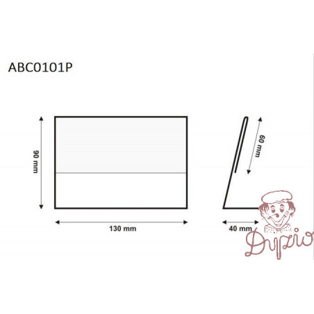 Podstawka na cenę/wizytówke  130 x 90 mm