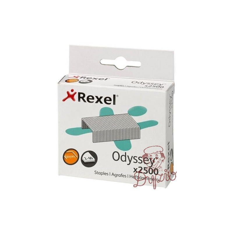 ZSZYWKI REXEL  9/13 ODYSSEY  2500szt  do 60 kartek  (10) SREBRNE 2100050