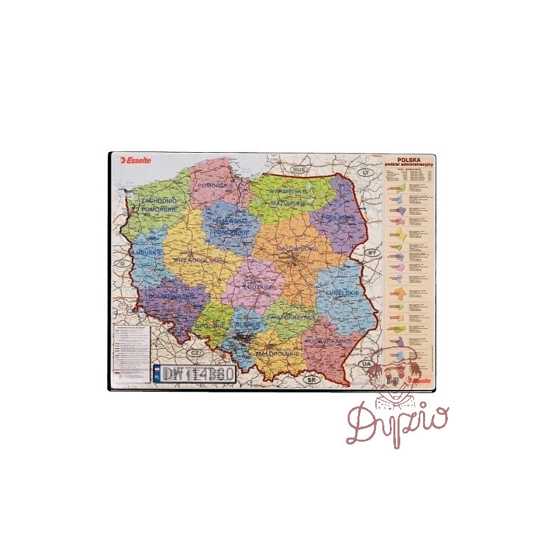 PODKŁAD  NA BIUR. ESS 12051 MAPA  POLSKI 50X65